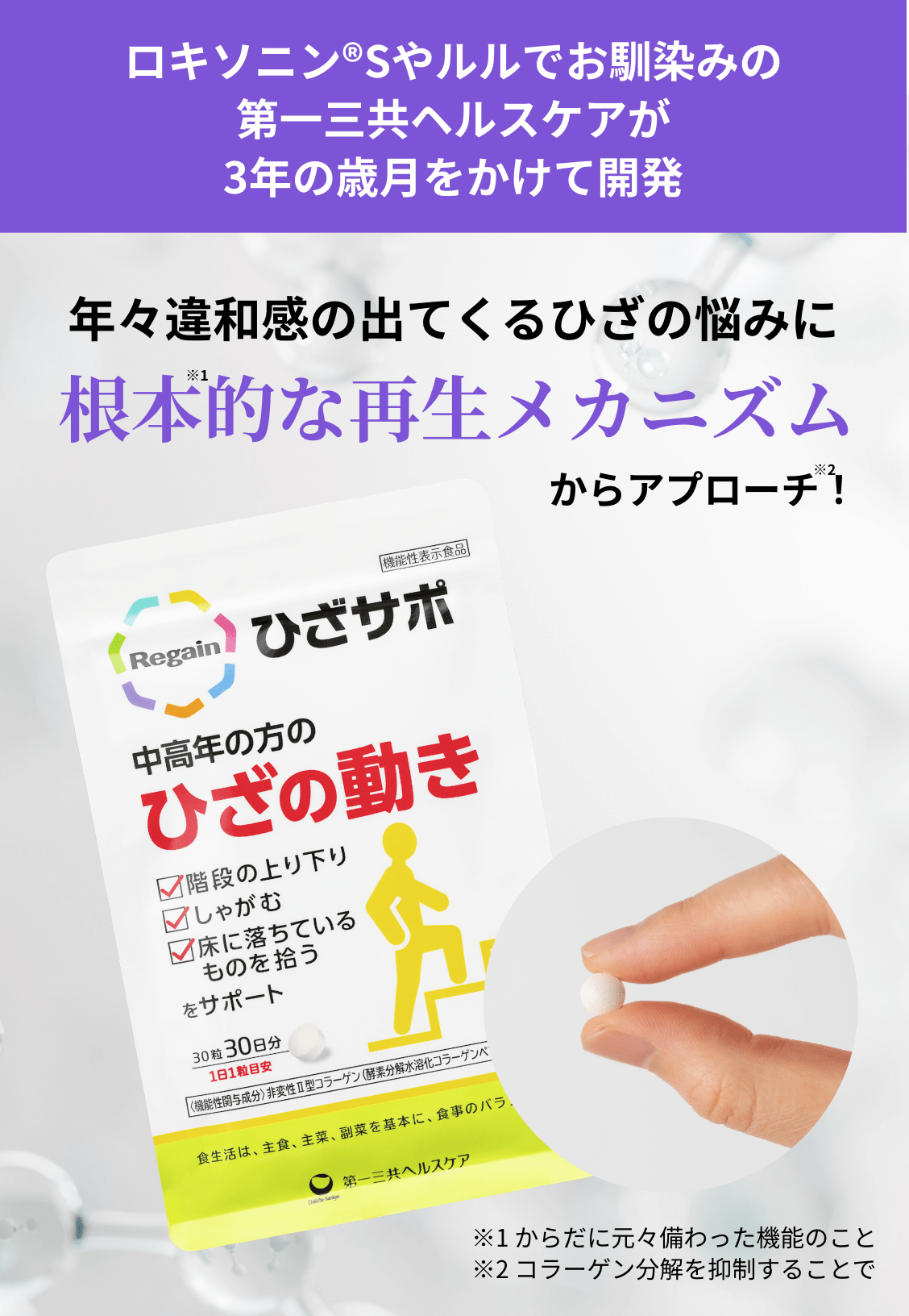 ロキソニン®Sやルルでお馴染みの第一三共ヘルスケアが3年の歳月をかけて開発